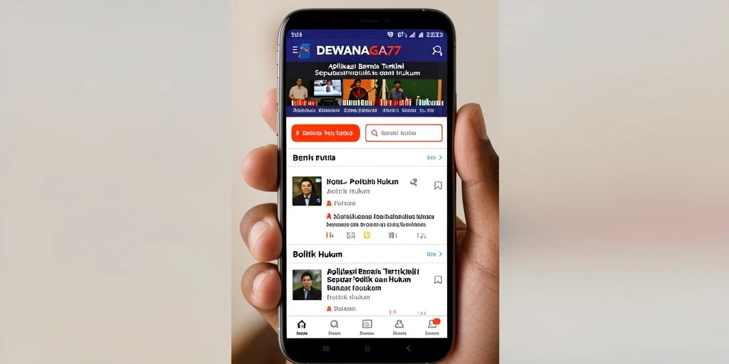 Screenshot antarmuka aplikasi DEWANAGA77 yang informatif dan menarik.
