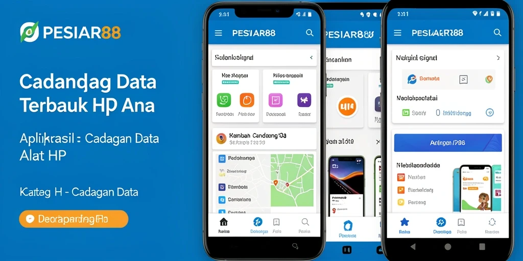 Tampilan antarmuka PESIAR88 untuk cadangan data yang mudah dan efisien.