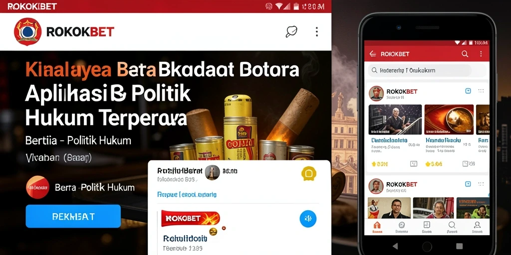 Tampilan utama aplikasi ROKOKBET yang informatif dan menarik.