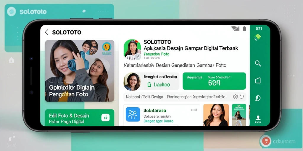 Tampilan antarmuka yang intuitif dari SOLOTOTO saat mengedit gambar digital.
