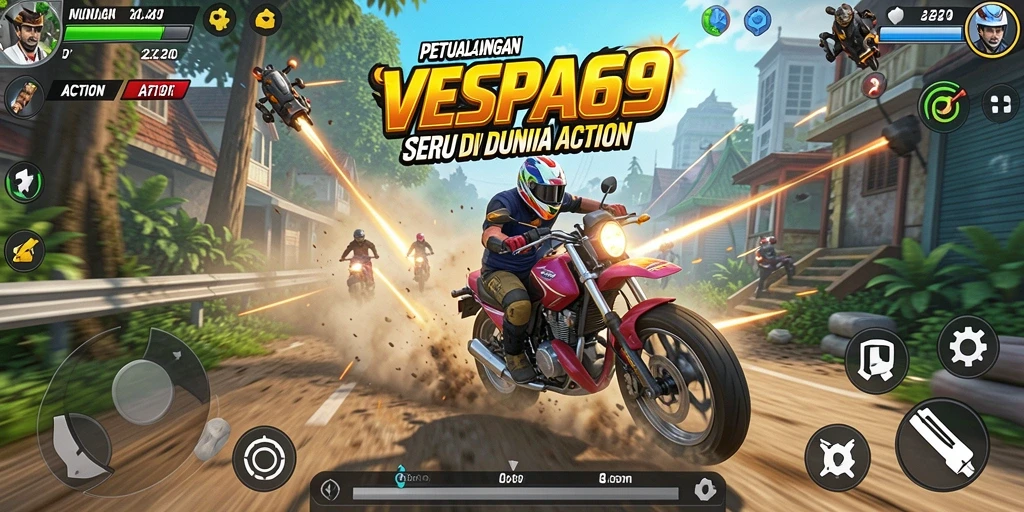 Antarmuka VESPA69 yang mengesankan dan penuh aksi di layar