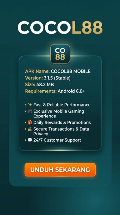 Tampilan halaman APK cocol88